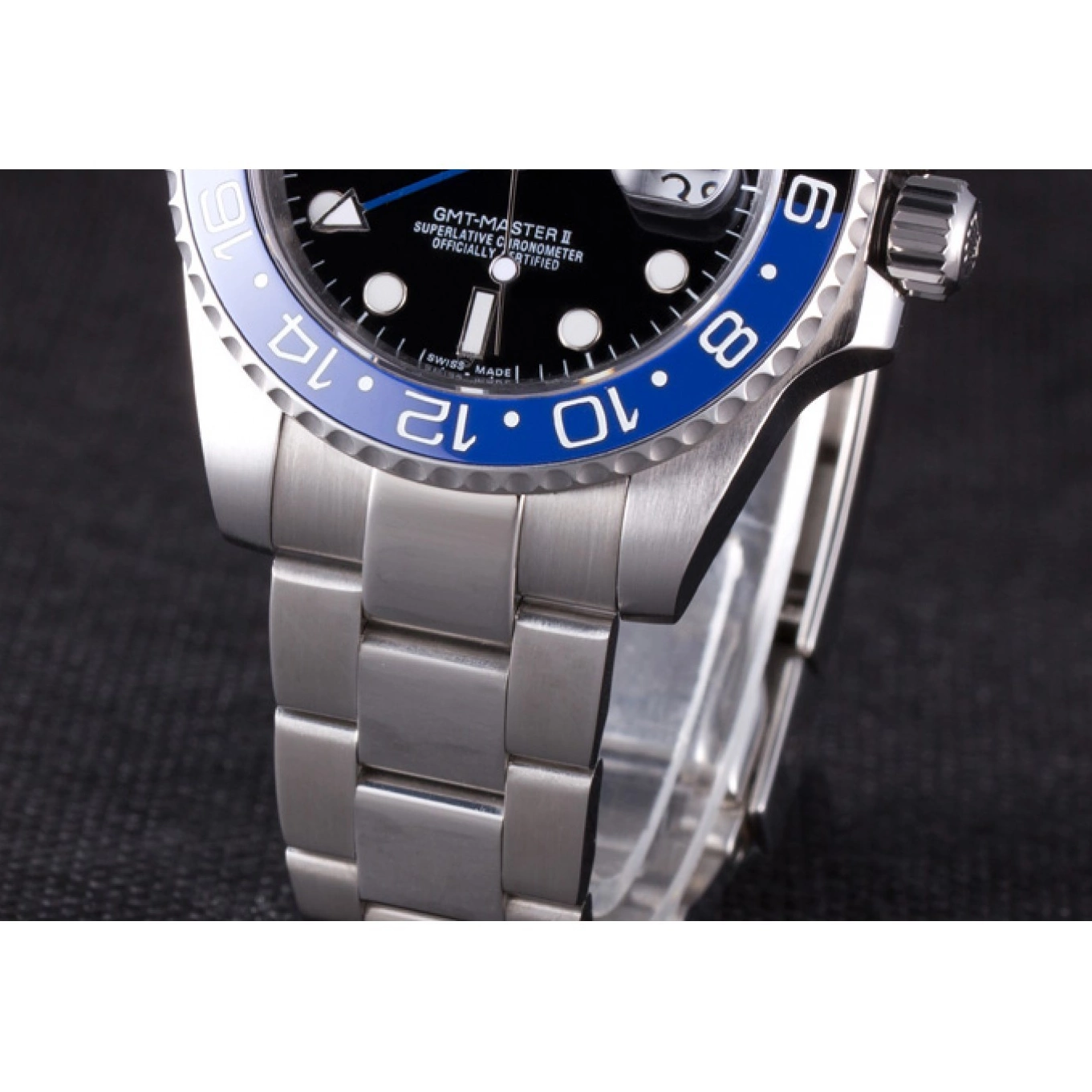MiroTime 0807 Rolex GMT Master II Oyster Collection Brushed Stainless Steel Band 621492